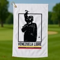 Hasta El Final Abajo Cadenas Venezuela Libre Golf Towel thumb 1
