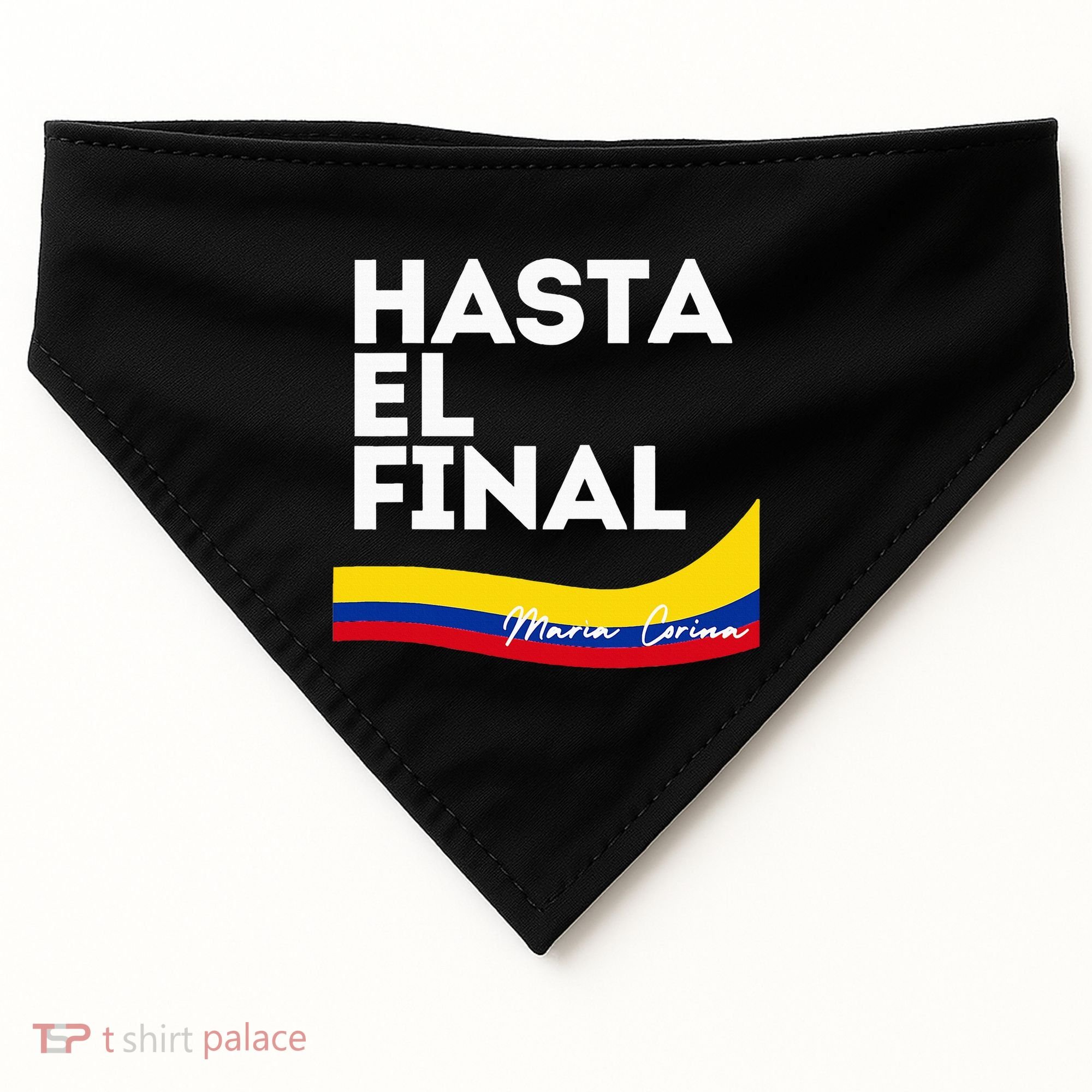 Hasta El Final Maria Corina Venezuela Libre USA-Made Doggie Bandana