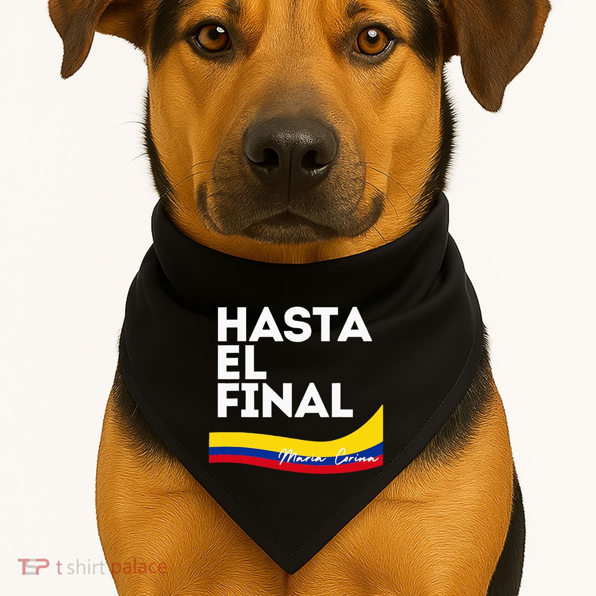 Hasta El Final Maria Corina Venezuela Libre USA-Made Doggie Bandana