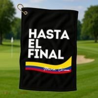 Hasta El Final Maria Corina Venezuela Libre Golf Towel thumb 1