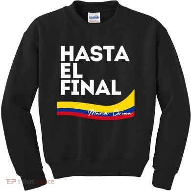 Hasta El Final Maria Corina Venezuela Libre Kids Sweatshirt
