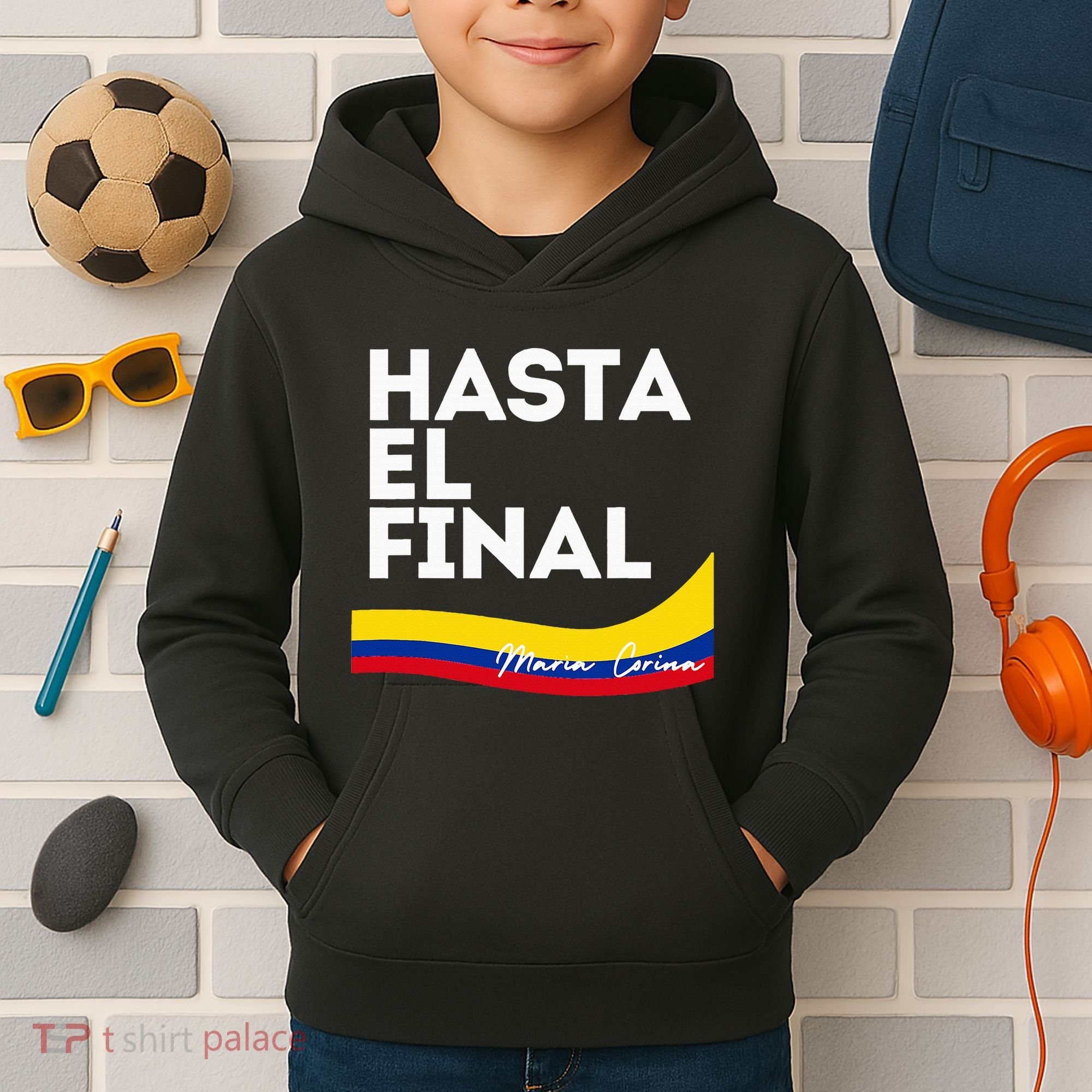 Hasta El Final Maria Corina Venezuela Libre Kids Hoodie