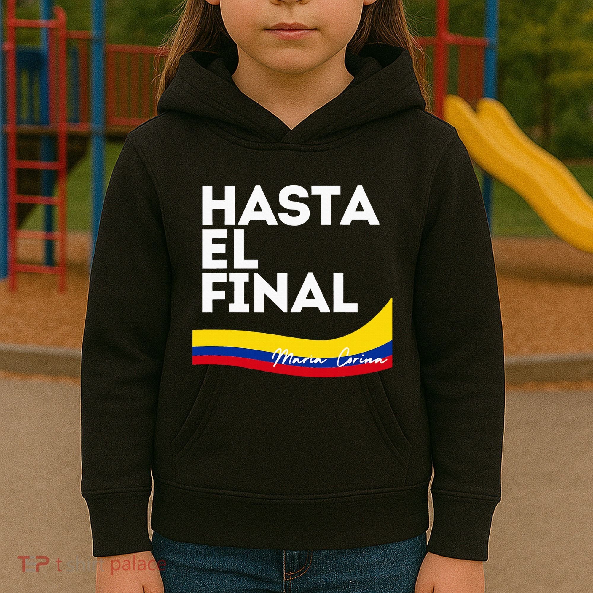 Hasta El Final Maria Corina Venezuela Libre Kids Hoodie
