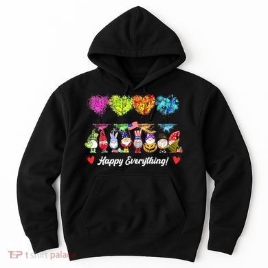 Happy Everything Gnomes Every Seasons All Year Tree Hoodie