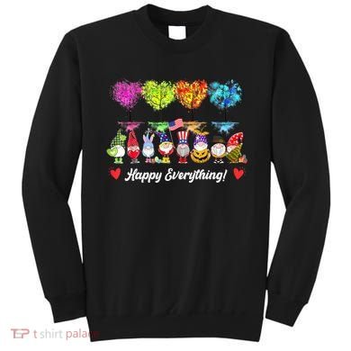Happy Everything Gnomes Every Seasons All Year Tree Sweatshirt