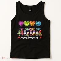 Happy Everything Gnomes Every Seasons All Year Tree Tank Top thumb 2