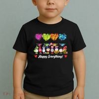 Happy Everything Gnomes Every Seasons All Year Tree Toddler T-Shirt thumb 2