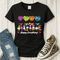 Happy Everything Gnomes Every Seasons All Year Tree Women's T-Shirt thumb 3