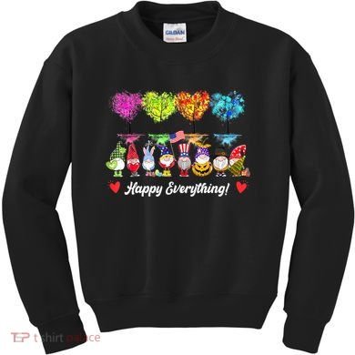 Happy Everything Gnomes Every Seasons All Year Tree Kids Sweatshirt