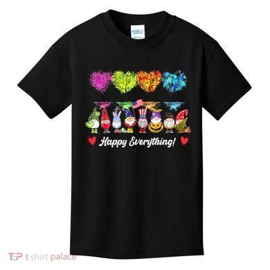 Happy Everything Gnomes Every Seasons All Year Tree Kids T-Shirt