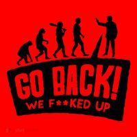 Human Evolution Go Back We F*Cked Up Santa Hat thumb 1