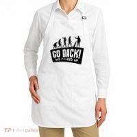Human Evolution Go Back We F*Cked Up Apron thumb 2