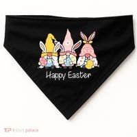 Happy Easter Gnome Holiday Cute Gift USA-Made Doggie Bandana thumb 0