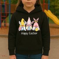 Happy Easter Gnome Holiday Cute Gift Kids Hoodie thumb 3
