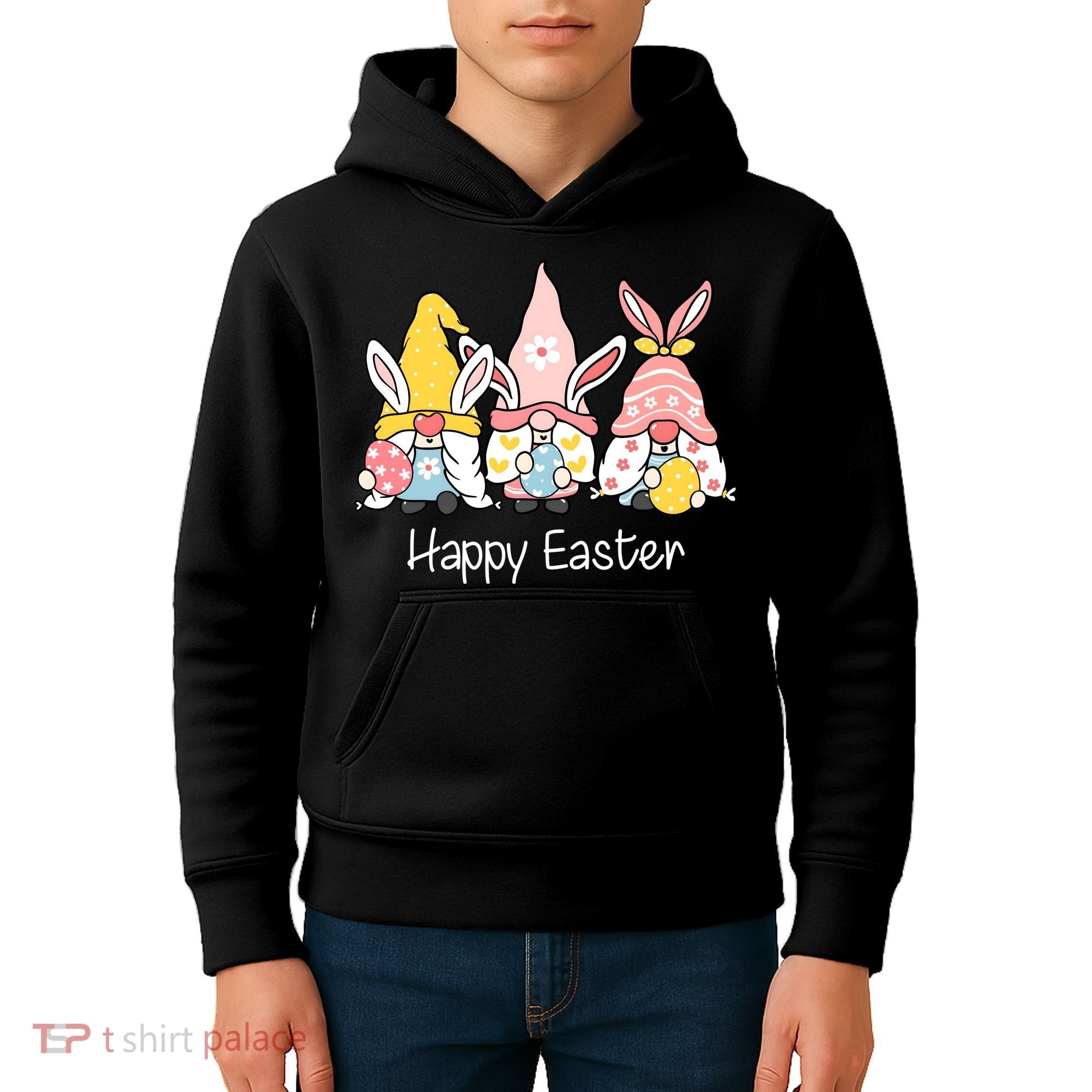 Happy Easter Gnome Holiday Cute Gift Kids Hoodie