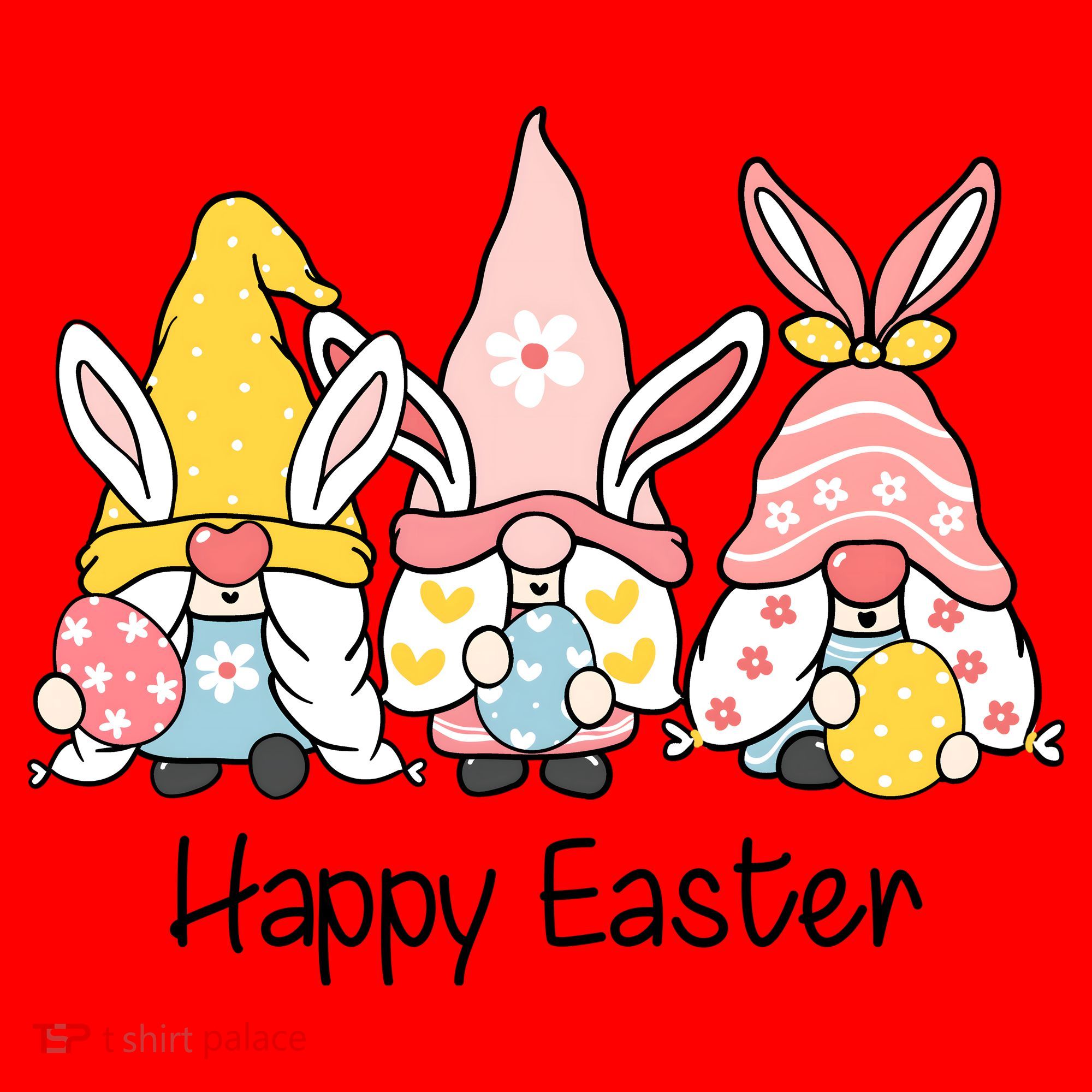 Happy Easter Gnome Holiday Cute Gift Santa Hat