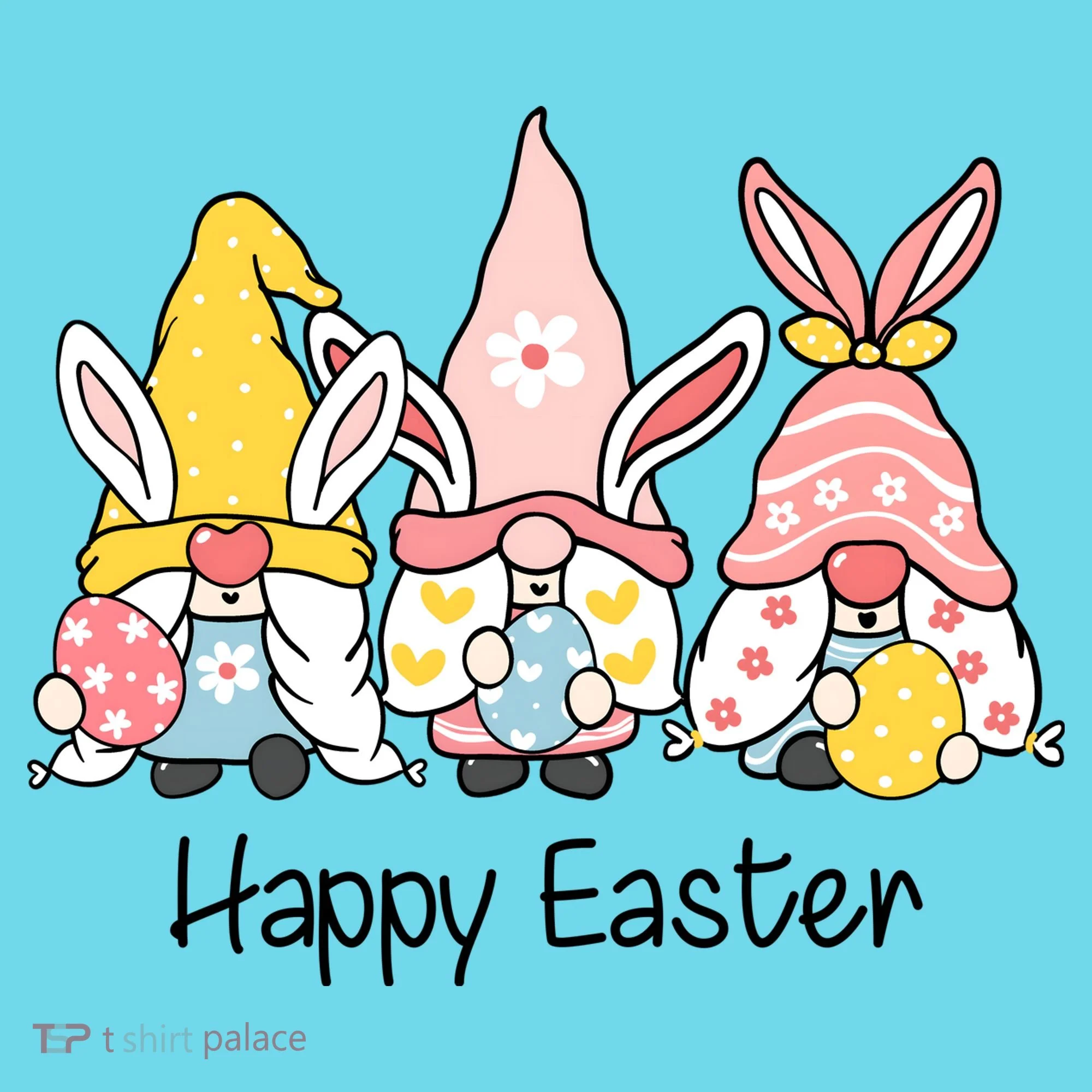 Happy Easter Gnome Holiday Cute Gift Long Sleeve Shirt