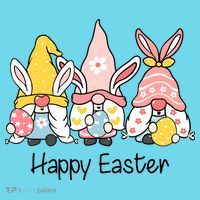 Happy Easter Gnome Holiday Cute Gift Button thumb 1