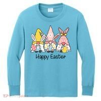 Happy Easter Gnome Holiday Cute Gift Kids Long Sleeve Shirt thumb 0