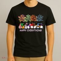 Happy Everything Gnomies Gnomes Holidays Christmas Xmas T-Shirt thumb 3