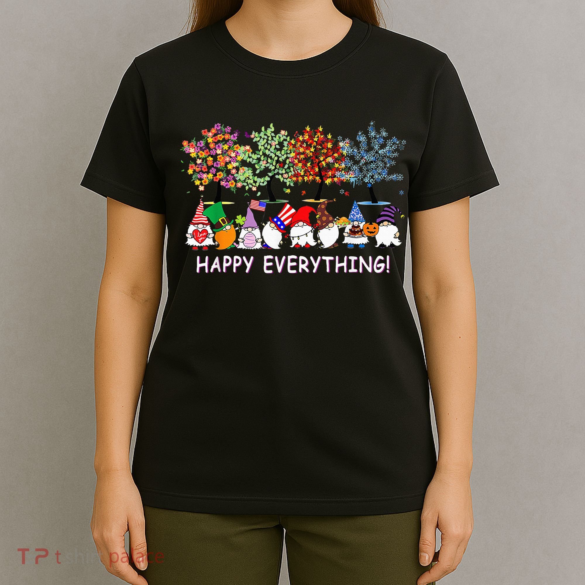 Happy Everything Gnomies Gnomes Holidays Christmas Xmas T-Shirt