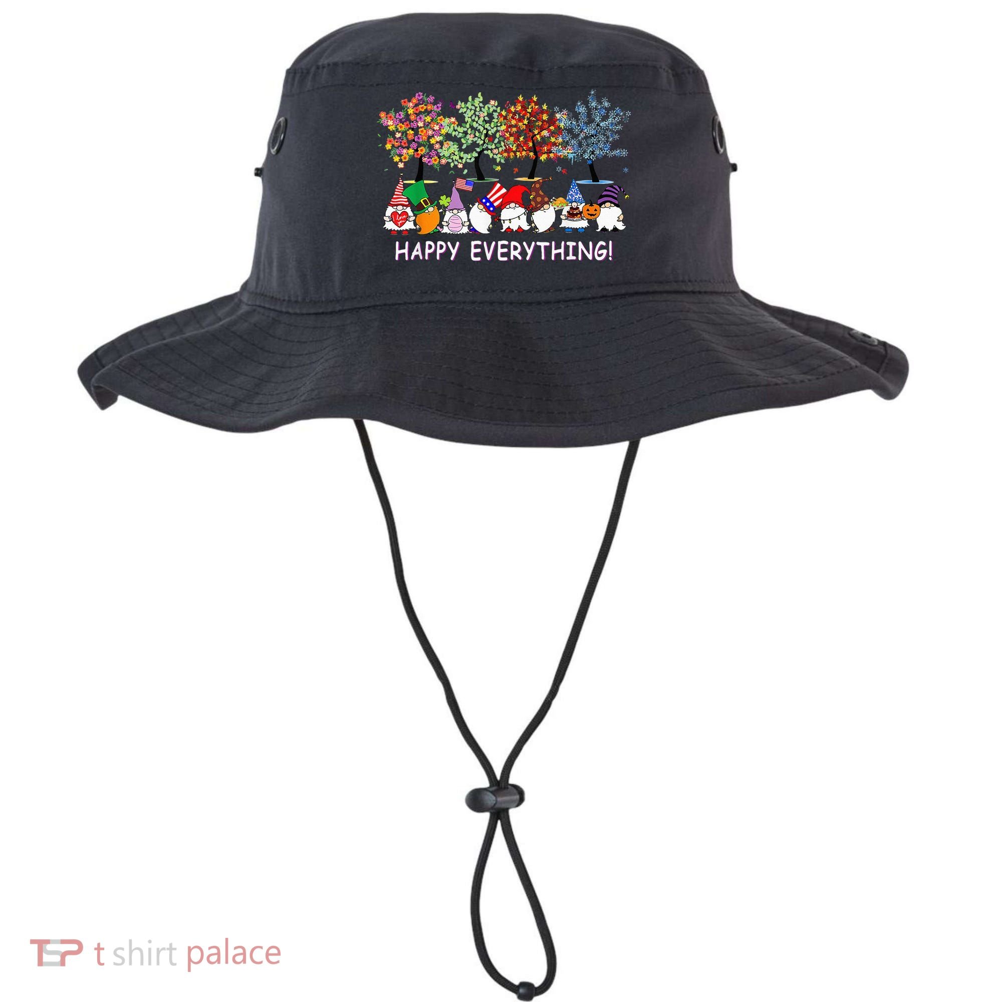 Happy Everything Gnomies Gnomes Holidays Christmas Xmas Bucket Hat