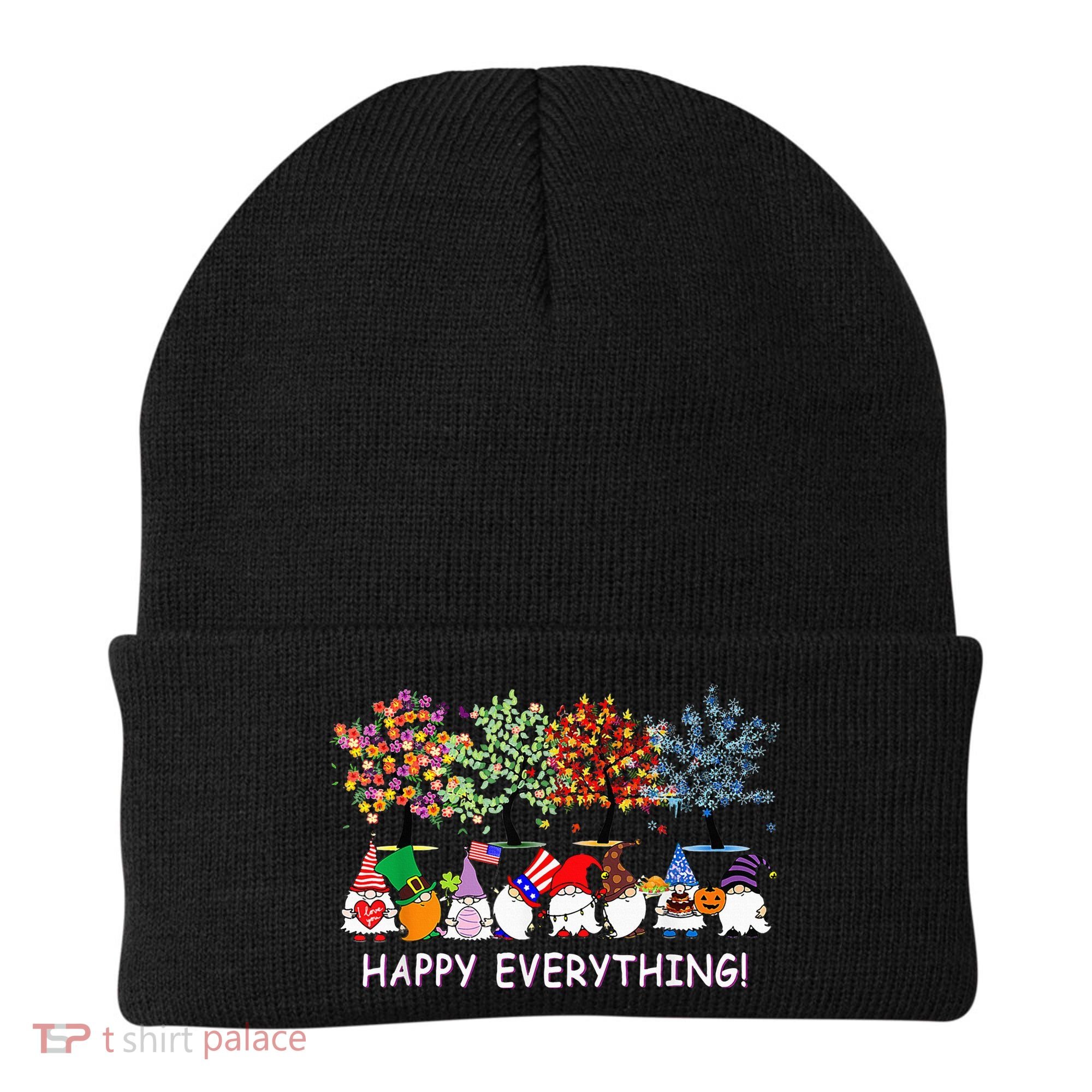 Happy Everything Gnomies Gnomes Holidays Christmas Xmas Beanie