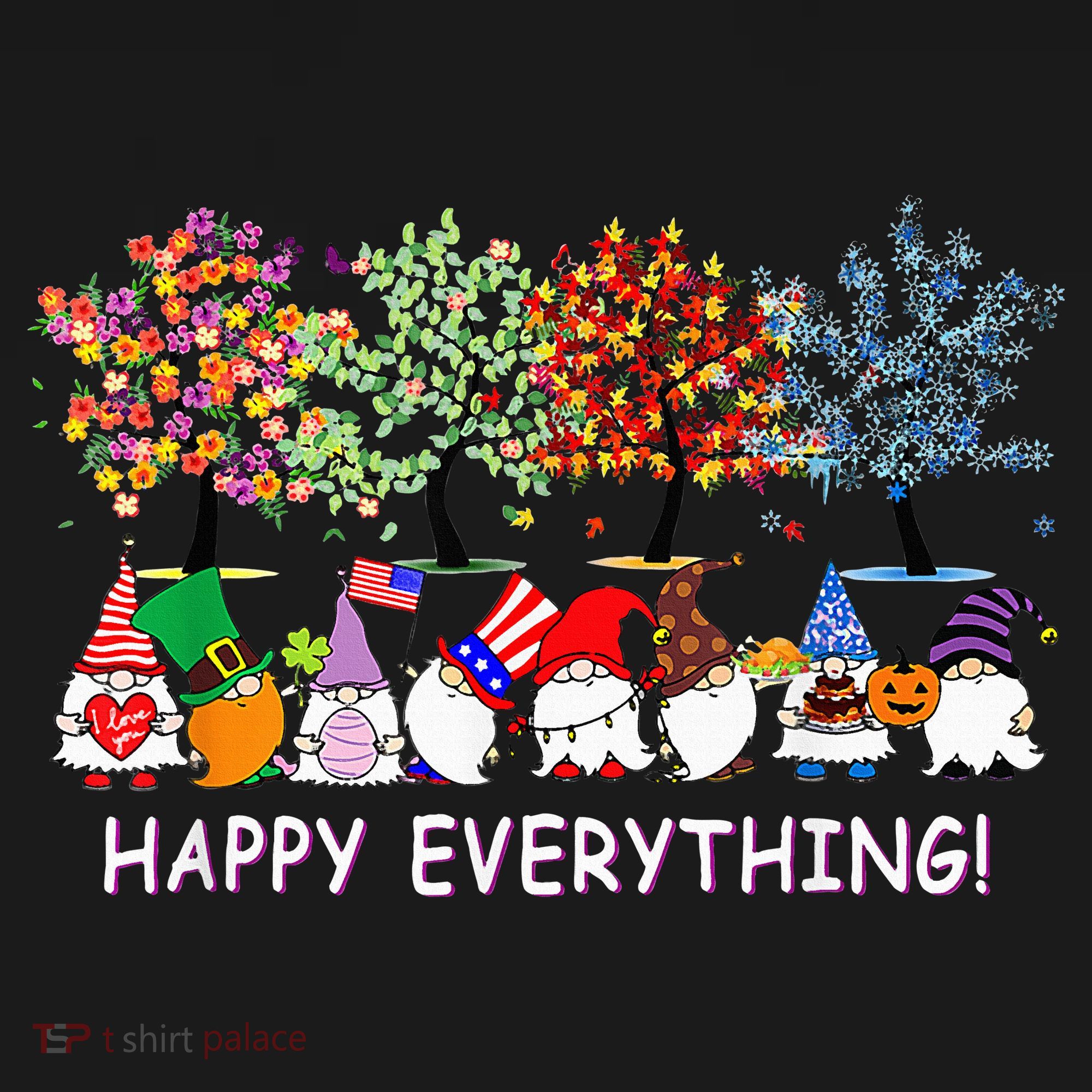 Happy Everything Gnomies Gnomes Holidays Christmas Xmas Women's Hoodie