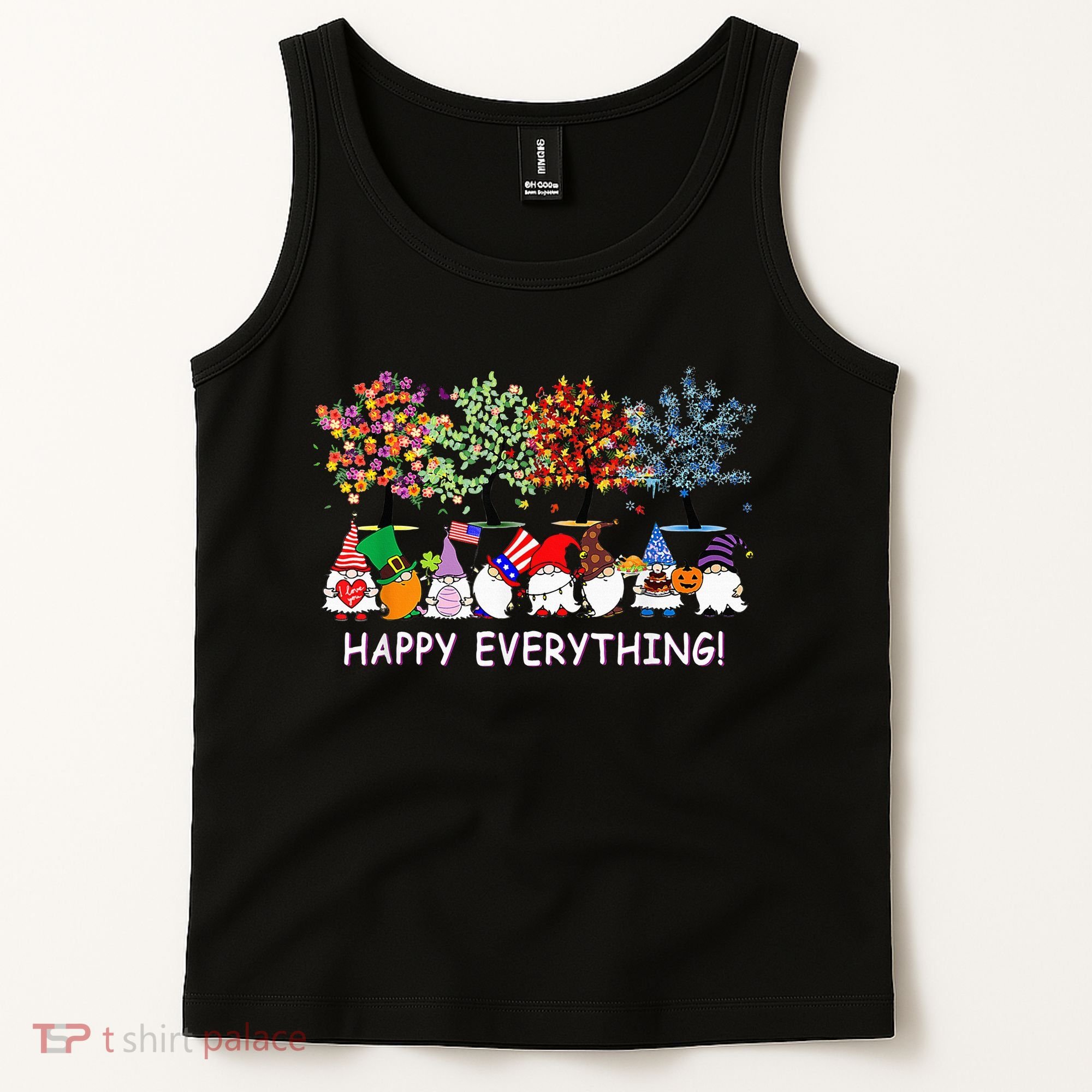 Happy Everything Gnomies Gnomes Holidays Christmas Xmas Tank Top
