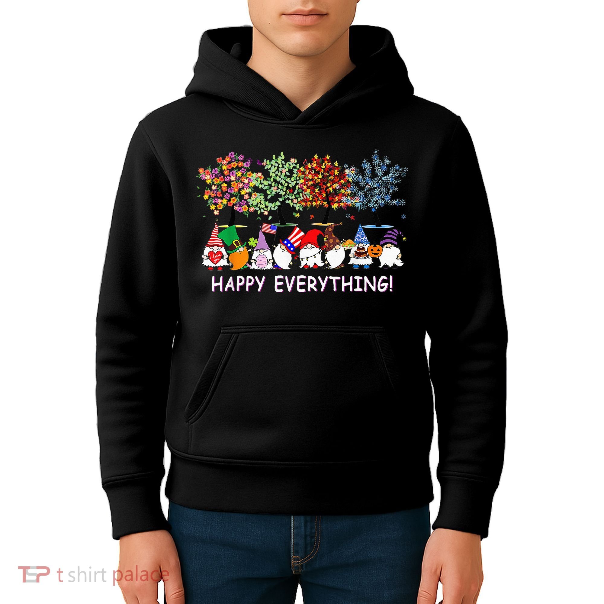 Happy Everything Gnomies Gnomes Holidays Christmas Xmas Kids Hoodie