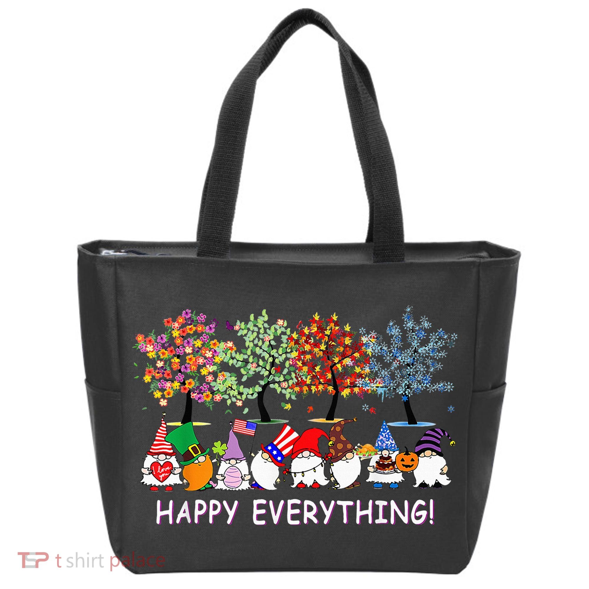Happy Everything Gnomies Gnomes Holidays Christmas Xmas Tote Bag