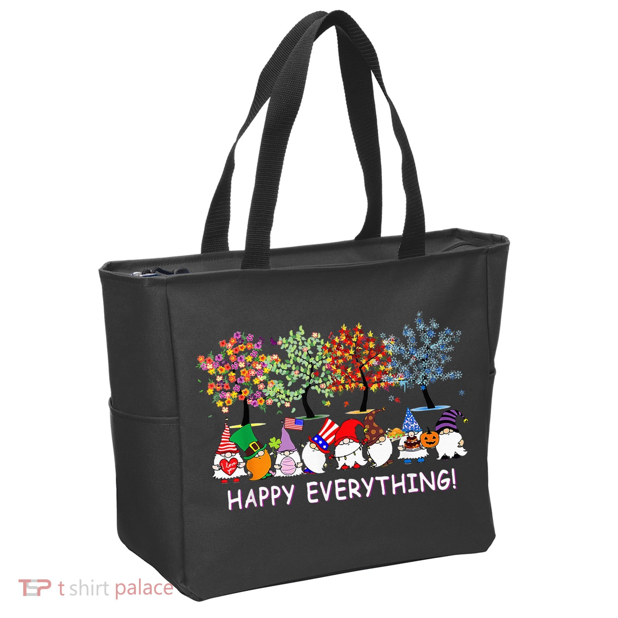 Happy Everything Gnomies Gnomes Holidays Christmas Xmas Tote Bag