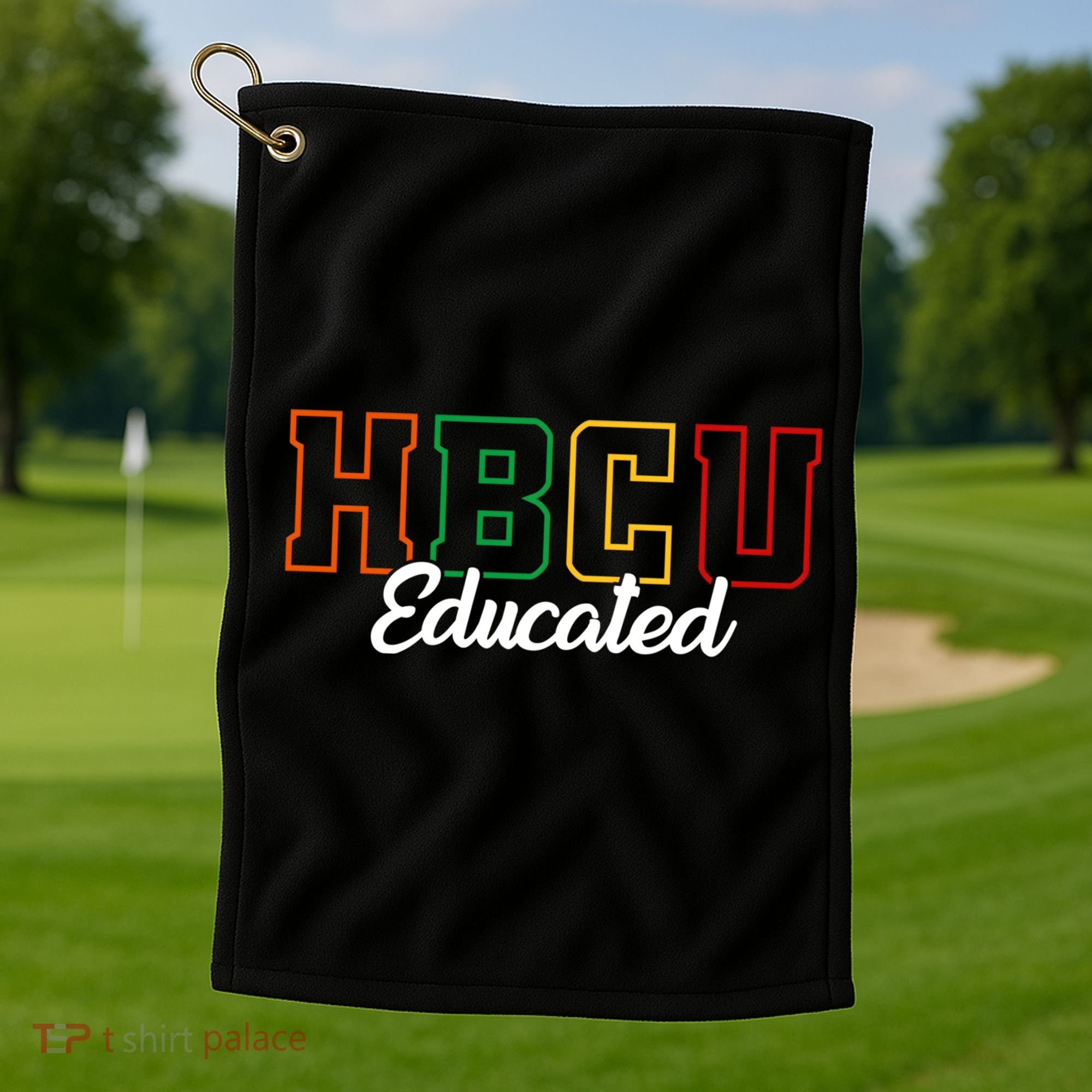 HBCU Educated Grad Historical Black College Alumni School Golf Towel
