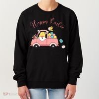 Happy Easter Gnome Truck Holiday Women's Sweatshirt thumb 0