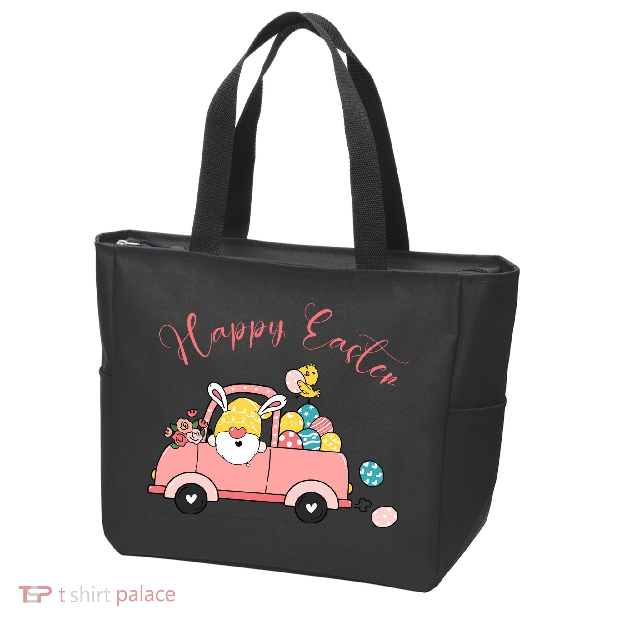 Happy Easter Gnome Truck Holiday Tote Bag