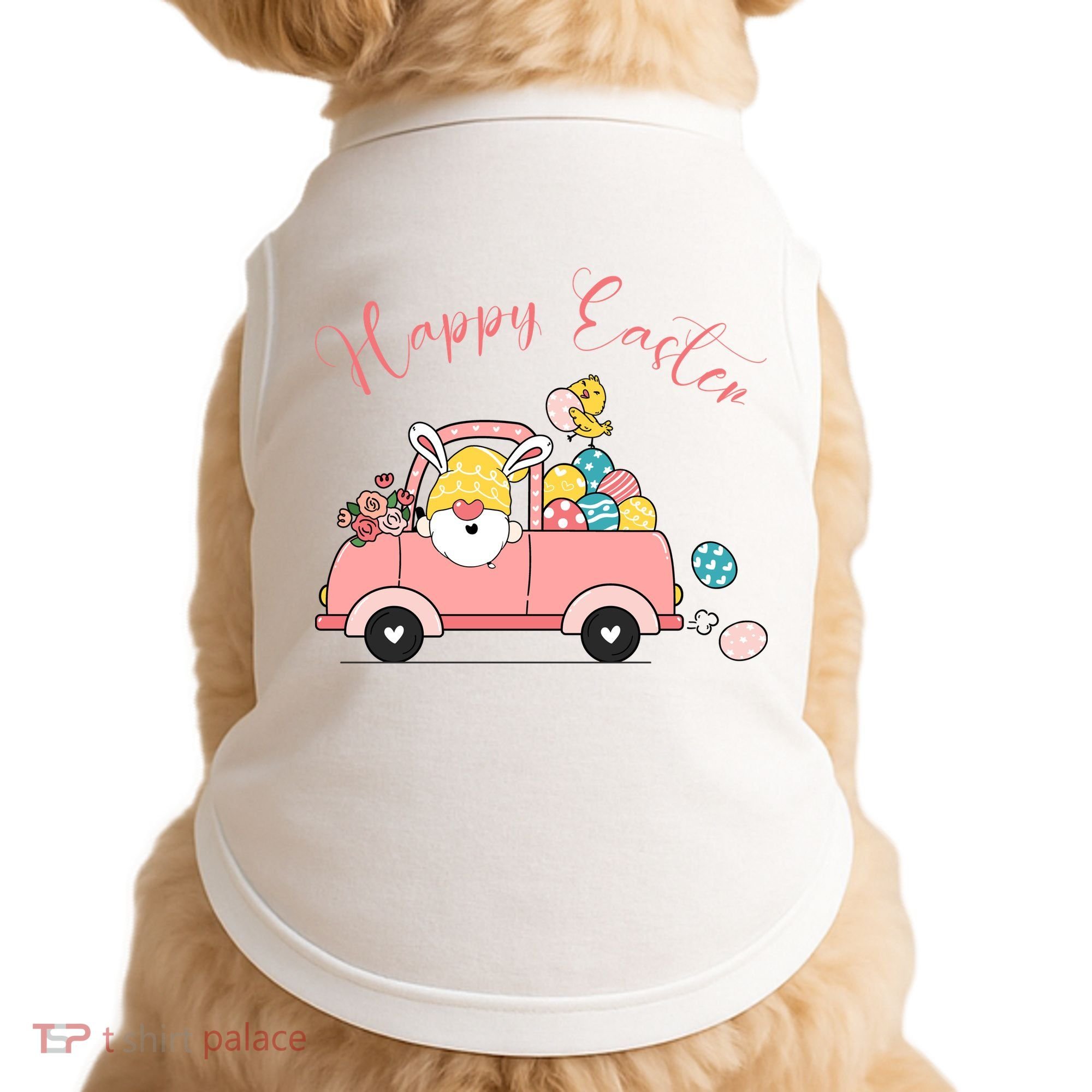 Happy Easter Gnome Truck Holiday Doggie Tank