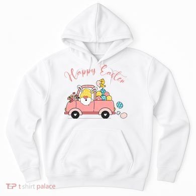 Happy Easter Gnome Truck Holiday Hoodie