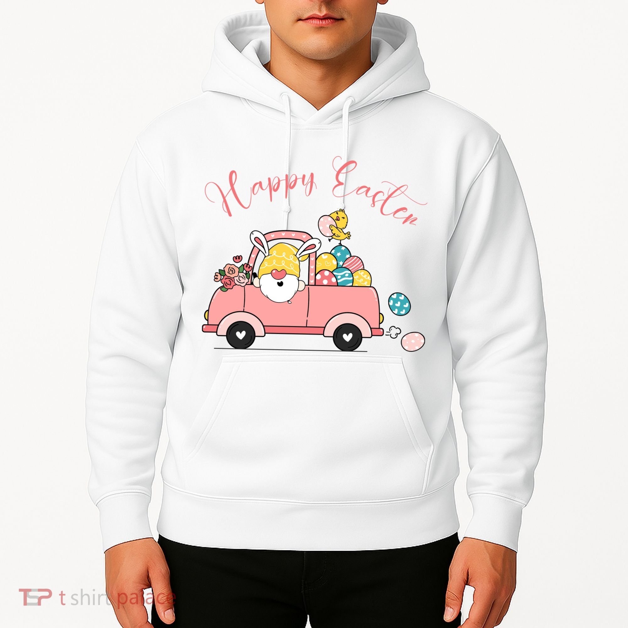 Happy Easter Gnome Truck Holiday Hoodie
