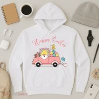 Happy Easter Gnome Truck Holiday Hoodie thumb 3