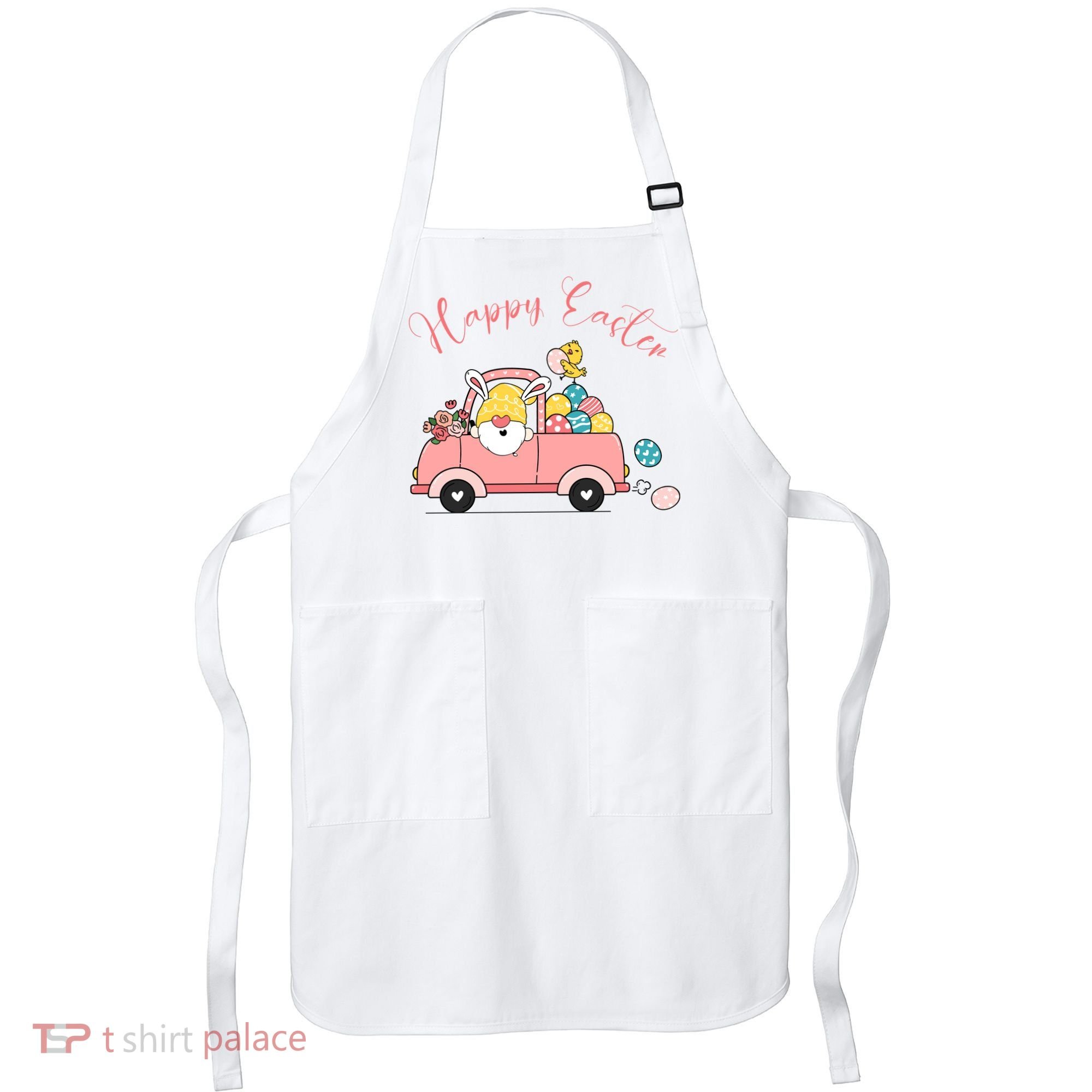 Happy Easter Gnome Truck Holiday Apron