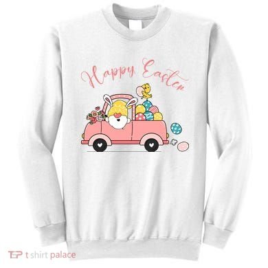 Happy Easter Gnome Truck Holiday Sweatshirt