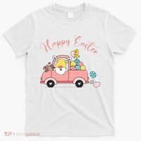 Happy Easter Gnome Truck Holiday T-Shirt thumb 0