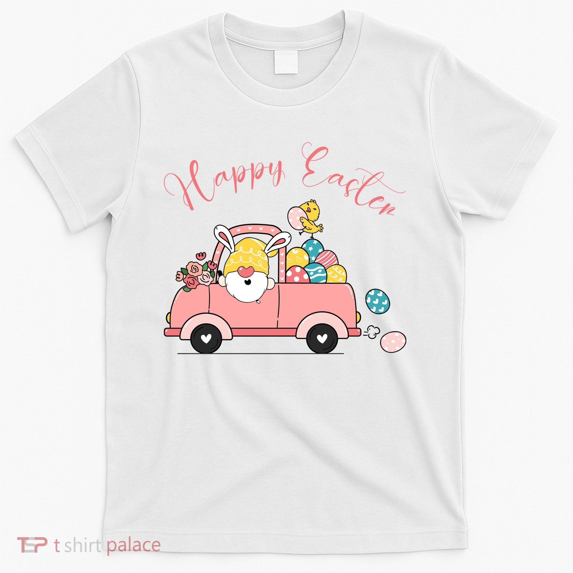 Happy Easter Gnome Truck Holiday T-Shirt