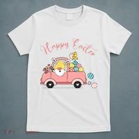 Happy Easter Gnome Truck Holiday T-Shirt thumb 5