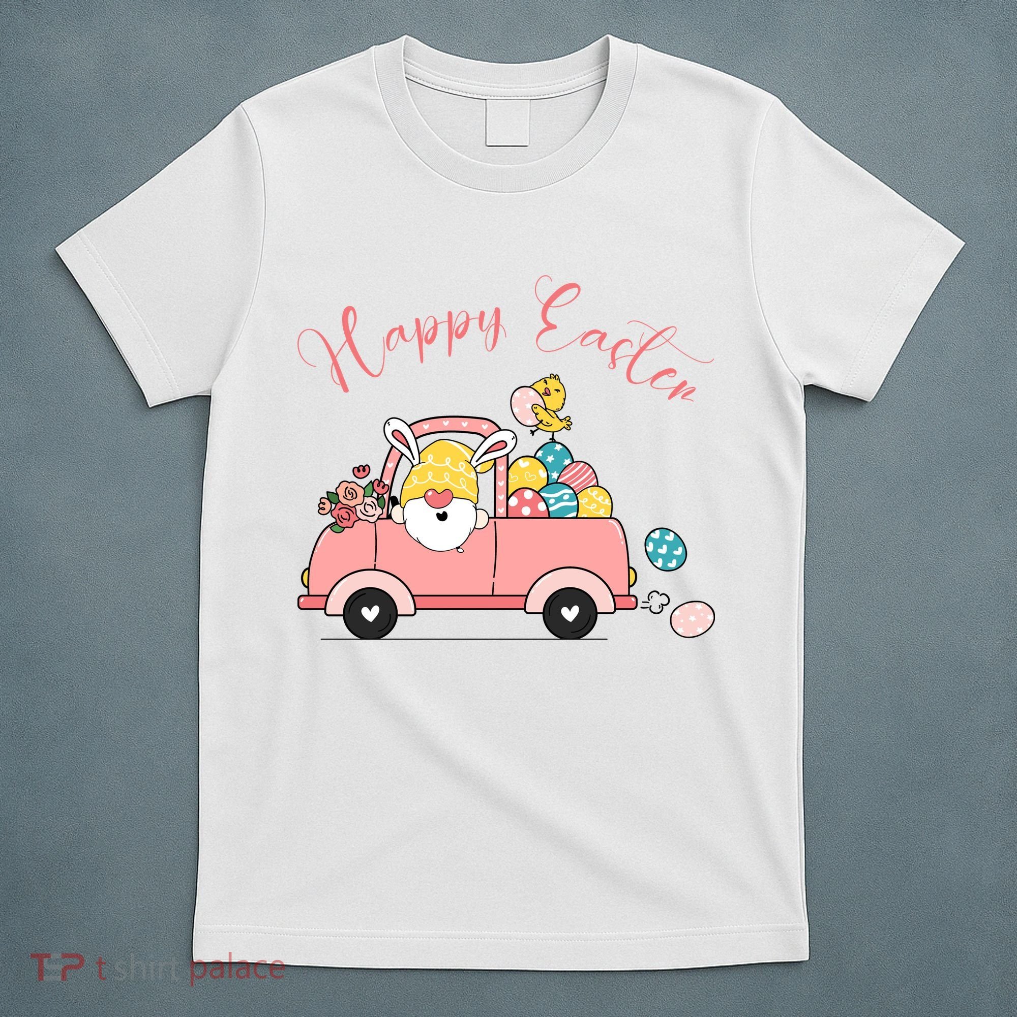Happy Easter Gnome Truck Holiday T-Shirt