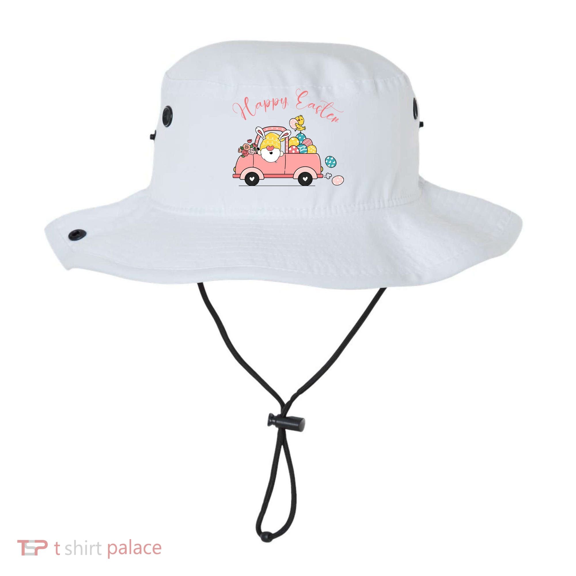 Happy Easter Gnome Truck Holiday Bucket Hat
