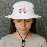 Happy Easter Gnome Truck Holiday Bucket Hat thumb 3