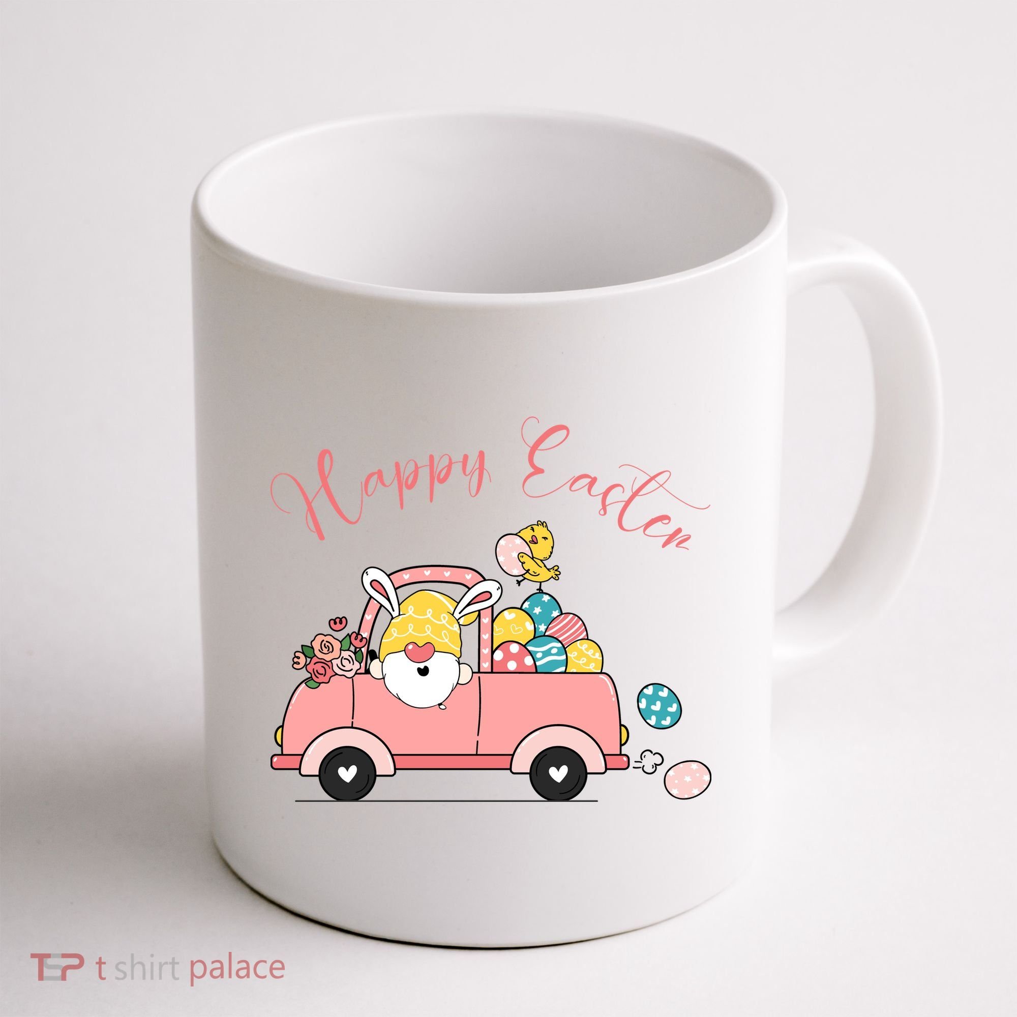 Happy Easter Gnome Truck Holiday Coffee Mug