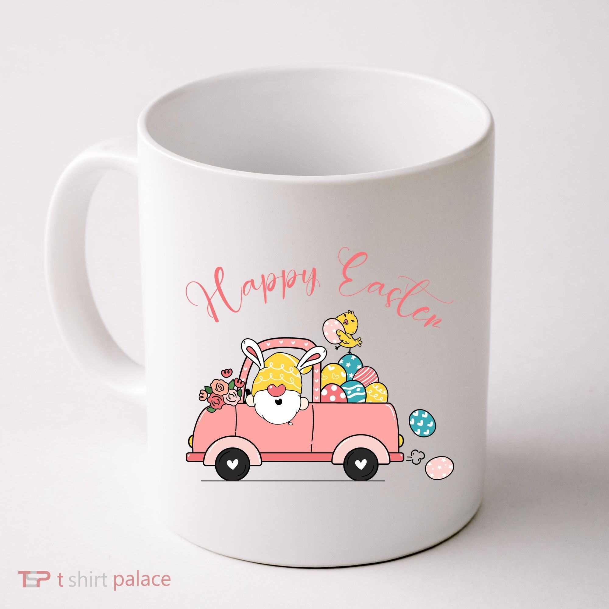 Happy Easter Gnome Truck Holiday Coffee Mug