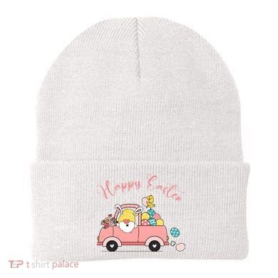 Happy Easter Gnome Truck Holiday Beanie